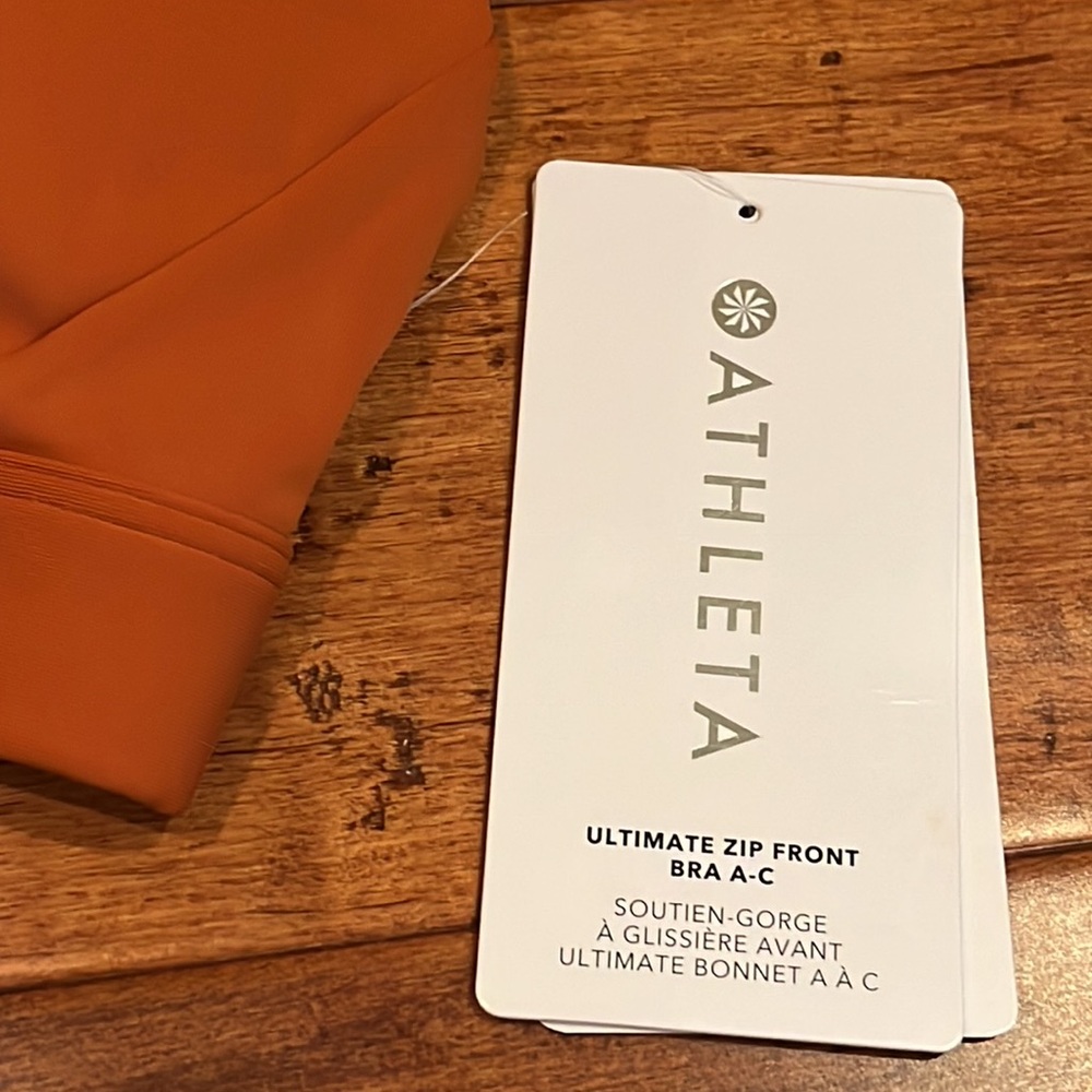 NWT Athleta Ultimate Zip Front Bra A-C Size XS - Picture 4 of 11